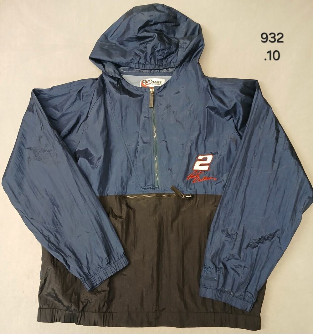 Chase (2XL) Vintage NASCAR #2 R. Wallace Windbreaker Jacket